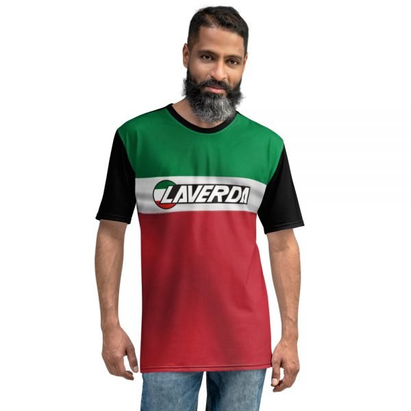 Laverda Logo on Italian Flag Graphic T-shirt