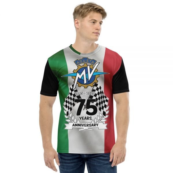 MV Agusta 75 Year Anniversary Italian Flag Graphic T-Shirt