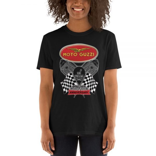 Classic Logo Moto Guzzi 100 Year Anniversary T-Shirt - Image 4