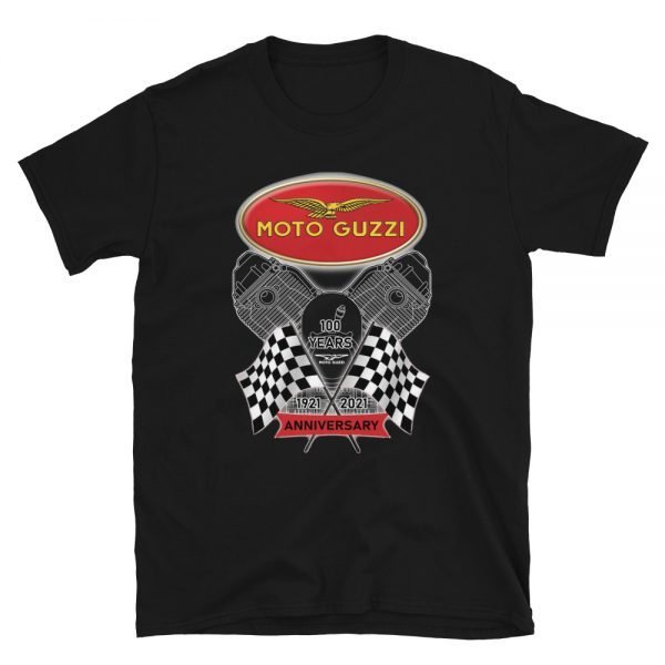 Classic Logo Moto Guzzi 100 Year Anniversary T-Shirt - Image 5