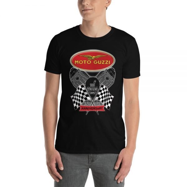 Classic Logo Moto Guzzi 100 Year Anniversary T-Shirt - Image 8