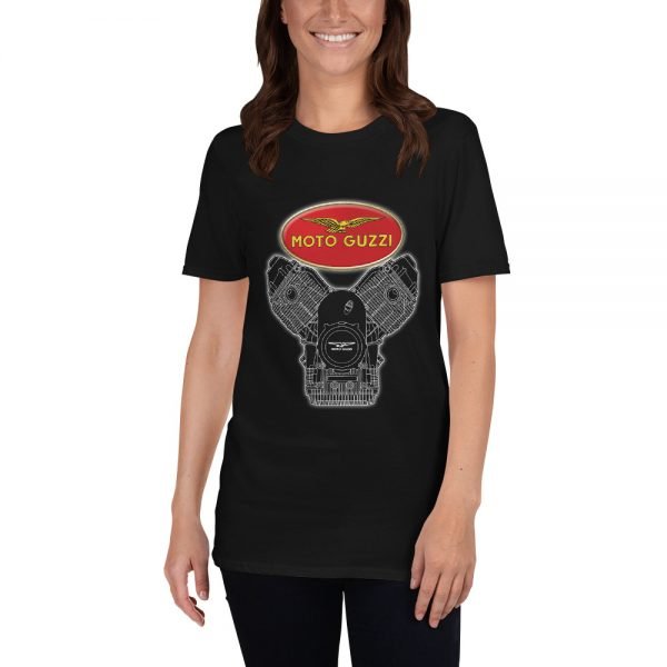 Classic Moto Guzzi Logo and Engine T-Shirt - Image 3