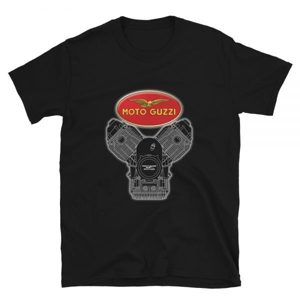 Classic Moto Guzzi Logo and Engine T-Shirt - Image 5