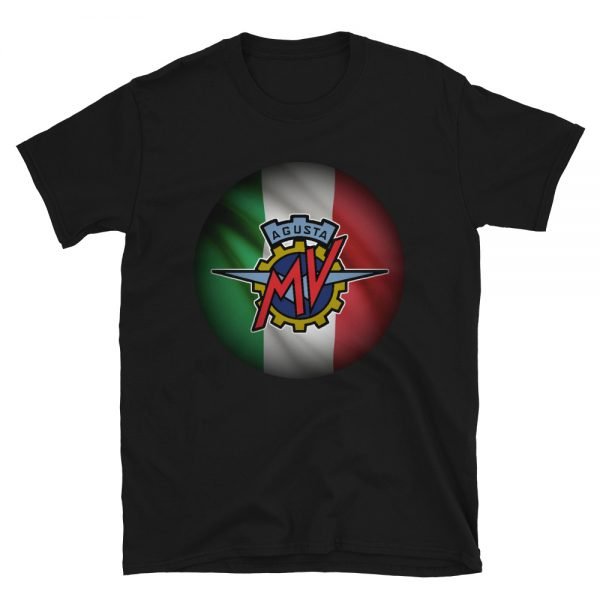 MV Agusta Red Logo Italian Flag T-Shirt - Image 5