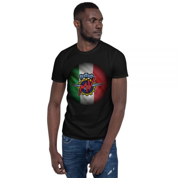 MV Agusta Red Logo Italian Flag T-Shirt - Image 6