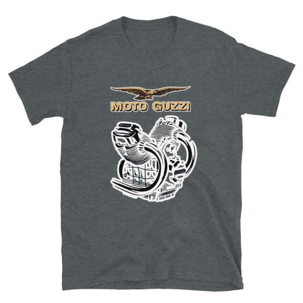 Moto Guzzi Vintage Eagle logo and V-Twin Engine T-Shirt - Image 3