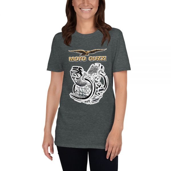 Moto Guzzi Vintage Eagle logo and V-Twin Engine T-Shirt - Image 4