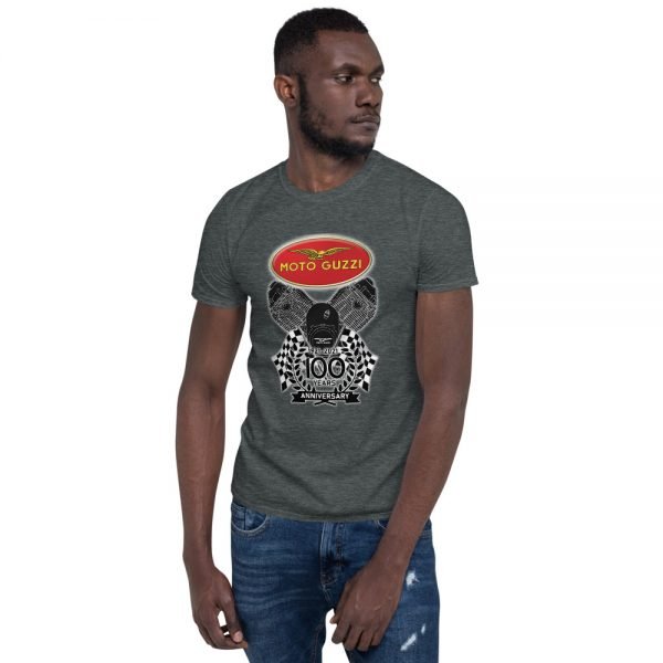 Classic Moto Guzzi Logo 100th Anniversary Celebration T-Shirt - Image 6