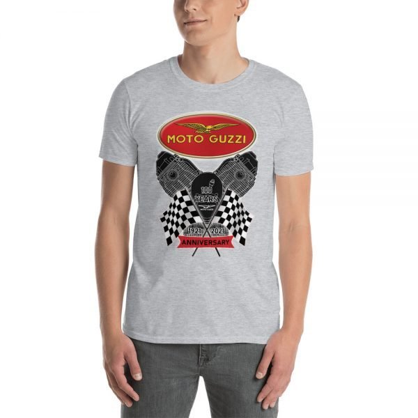 Classic Logo Moto Guzzi 100 Year Anniversary T-Shirt - Image 9