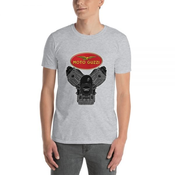 Classic Moto Guzzi Logo and Engine T-Shirt - Image 9