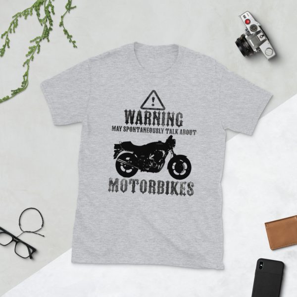 Warning, May Spontaneously Talk About Motorbikes T-Shirt - Image 2